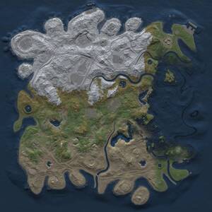 Thumbnail Rust Map: Procedural Map, Size: 4500, Seed: 159704374, 17 Monuments