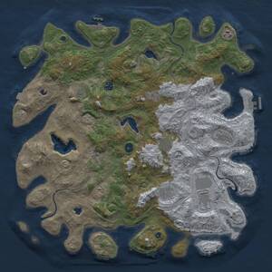 Thumbnail Rust Map: Procedural Map, Size: 4500, Seed: 1581129997, 16 Monuments