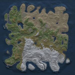 Thumbnail Rust Map: Procedural Map, Size: 4500, Seed: 39594149, 16 Monuments