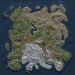 Thumbnail Rust Map: Procedural Map, Size: 4250, Seed: 527051605, 17 Monuments