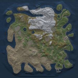 Thumbnail Rust Map: Procedural Map, Size: 3750, Seed: 157892080, 16 Monuments