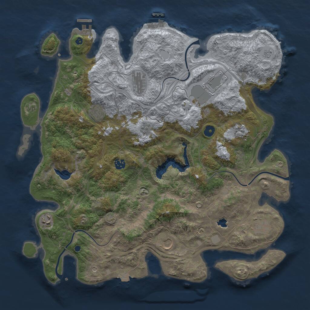 Rust Map: Procedural Map, Size: 4250, Seed: 354196510, 15 Monuments