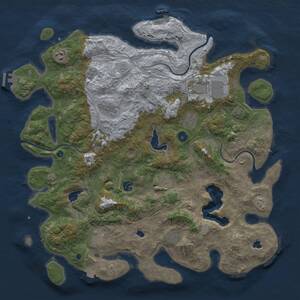 Thumbnail Rust Map: Procedural Map, Size: 4500, Seed: 1002815194, 15 Monuments