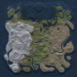 Thumbnail Rust Map: Procedural Map, Size: 4500, Seed: 867047309, 17 Monuments