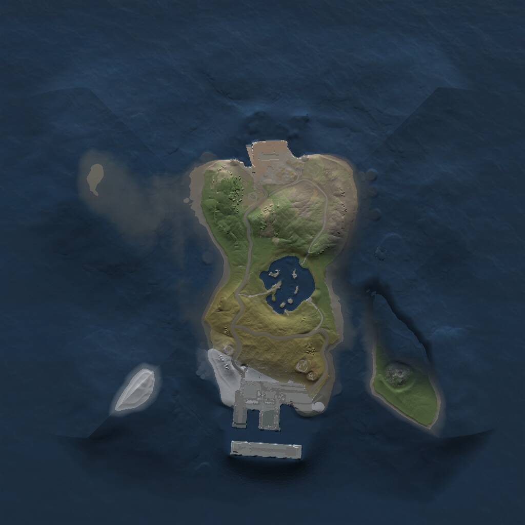 Rust Map: Procedural Map, Size: 1500, Seed: 8327, 3 Monuments