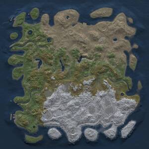 Thumbnail Rust Map: Procedural Map, Size: 4800, Seed: 23052004, 17 Monuments