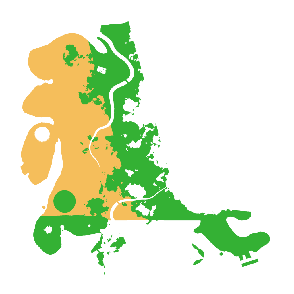 Biome Rust Map: Procedural Map, Size: 3500, Seed: 395839522