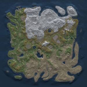 Thumbnail Rust Map: Procedural Map, Size: 4250, Seed: 257028926, 17 Monuments