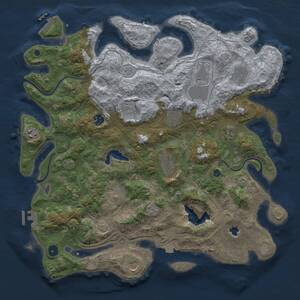 Thumbnail Rust Map: Procedural Map, Size: 4250, Seed: 538344475, 17 Monuments