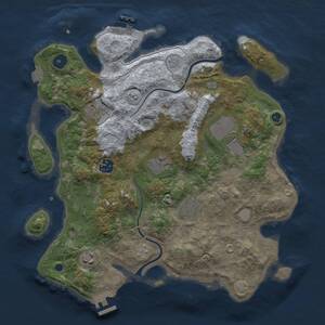 Thumbnail Rust Map: Procedural Map, Size: 3500, Seed: 580586367, 13 Monuments