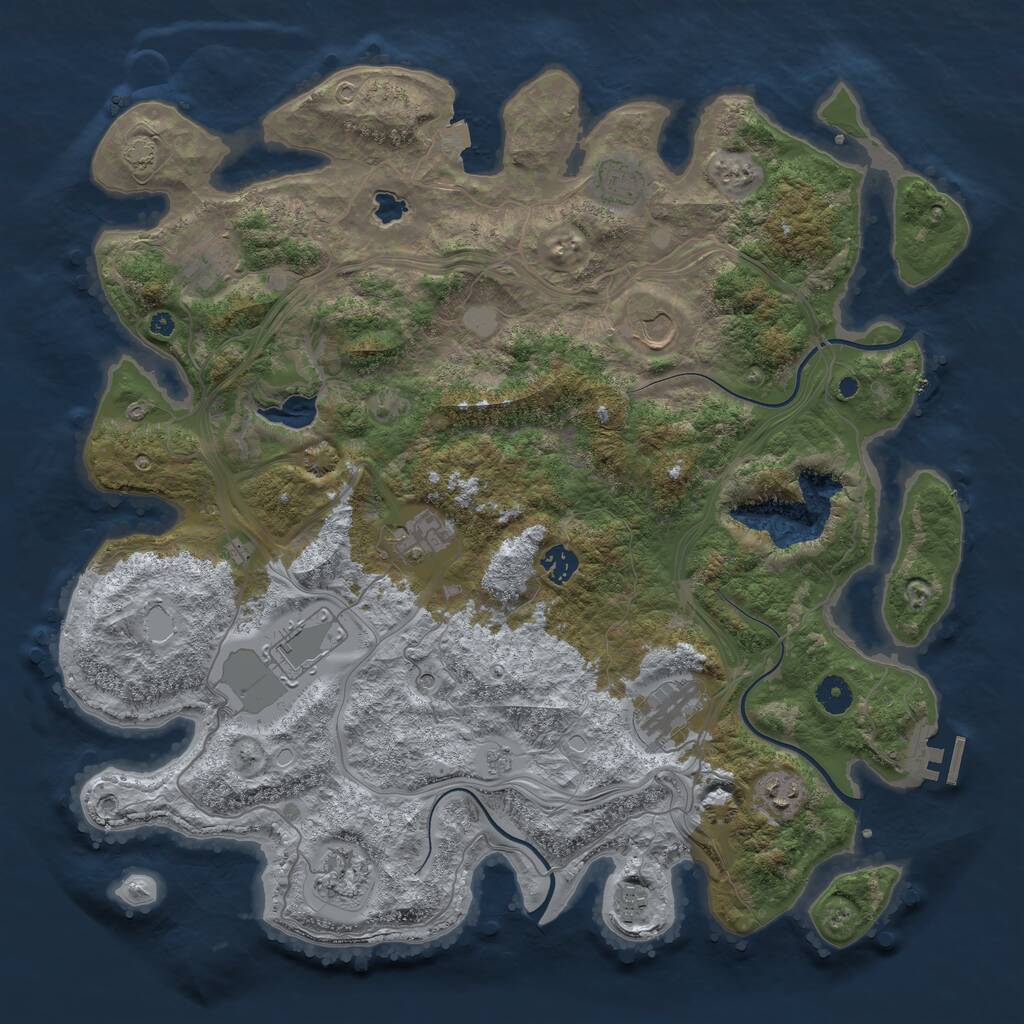 Rust Map: Procedural Map, Size: 4250, Seed: 428261538, 15 Monuments