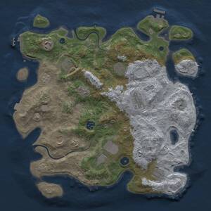 Thumbnail Rust Map: Procedural Map, Size: 3750, Seed: 1999763863, 15 Monuments