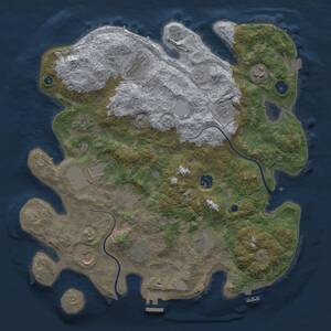 Thumbnail Rust Map: Procedural Map, Size: 3825, Seed: 1716428654, 17 Monuments