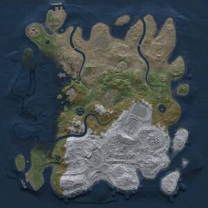 Thumbnail Rust Map: Procedural Map, Size: 3800, Seed: 113120100, 16 Monuments