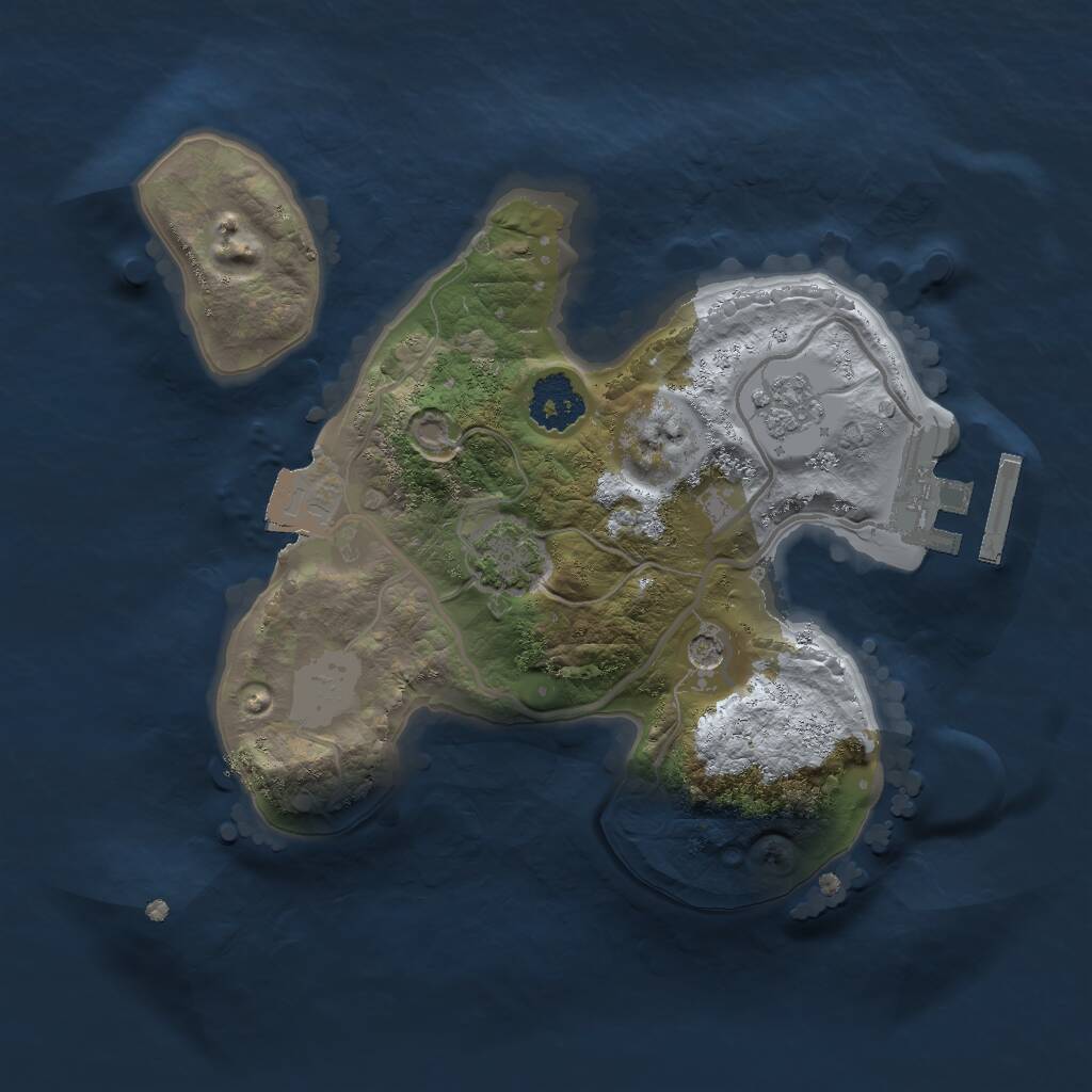 Rust Map: Procedural Map, Size: 2000, Seed: 395839522, 5 Monuments