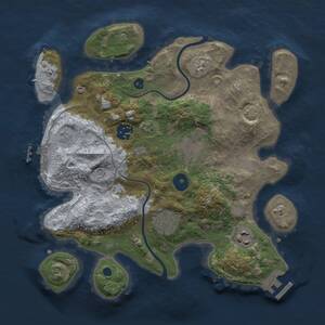 Thumbnail Rust Map: Procedural Map, Size: 3000, Seed: 1942342943, 10 Monuments
