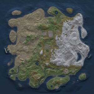 Thumbnail Rust Map: Procedural Map, Size: 3750, Seed: 27178, 15 Monuments