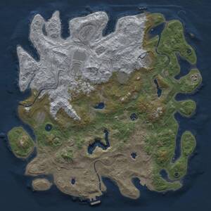Thumbnail Rust Map: Procedural Map, Size: 4500, Seed: 8143, 15 Monuments