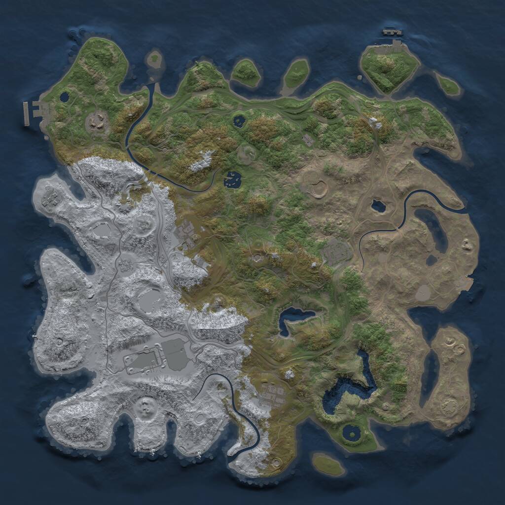 Rust Map: Procedural Map, Size: 4250, Seed: 15200, 14 Monuments