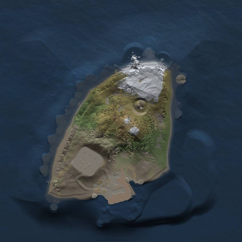 Rust Map: Procedural Map, Size: 1000, Seed: 76778745, 1 Monuments