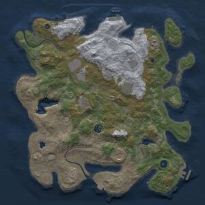 Thumbnail Rust Map: Procedural Map, Size: 4000, Seed: 50090000, 14 Monuments