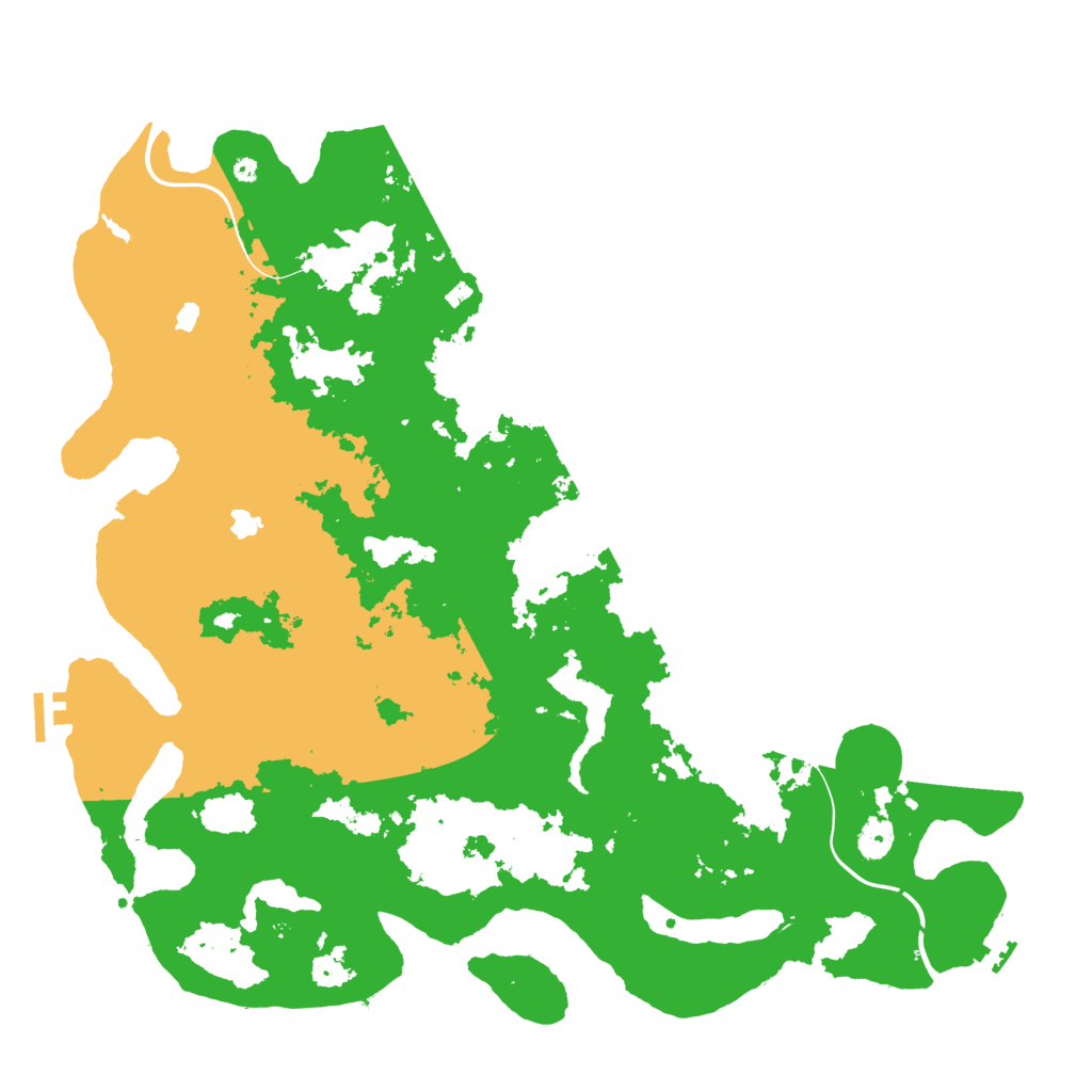 Biome Rust Map: Procedural Map, Size: 4500, Seed: 1999215927