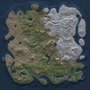 Thumbnail Rust Map: Procedural Map, Size: 4500, Seed: 1999215927, 17 Monuments