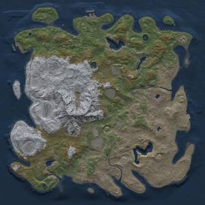 Thumbnail Rust Map: Procedural Map, Size: 5000, Seed: 251124, 17 Monuments
