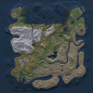 Thumbnail Rust Map: Procedural Map, Size: 4000, Seed: 1869576, 16 Monuments