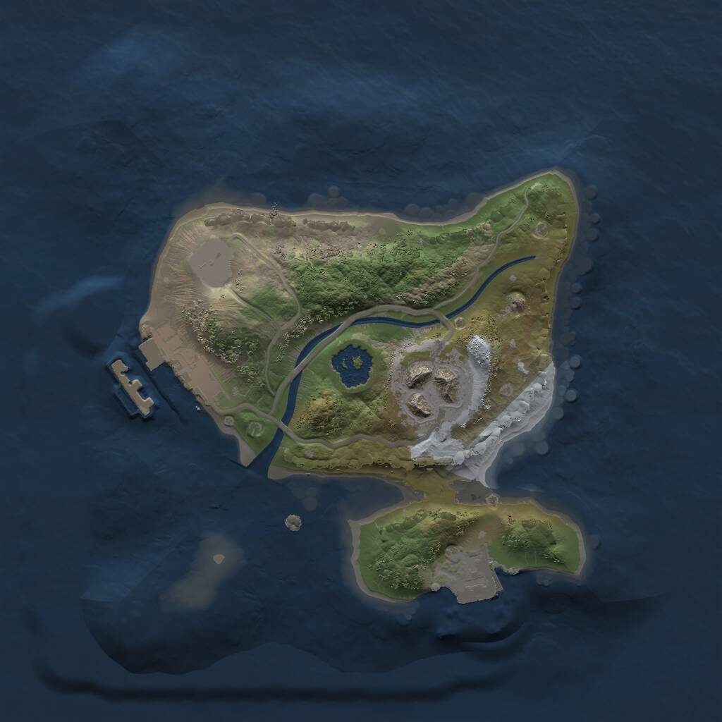 Rust Map: Procedural Map, Size: 1800, Seed: 2017253595, 3 Monuments