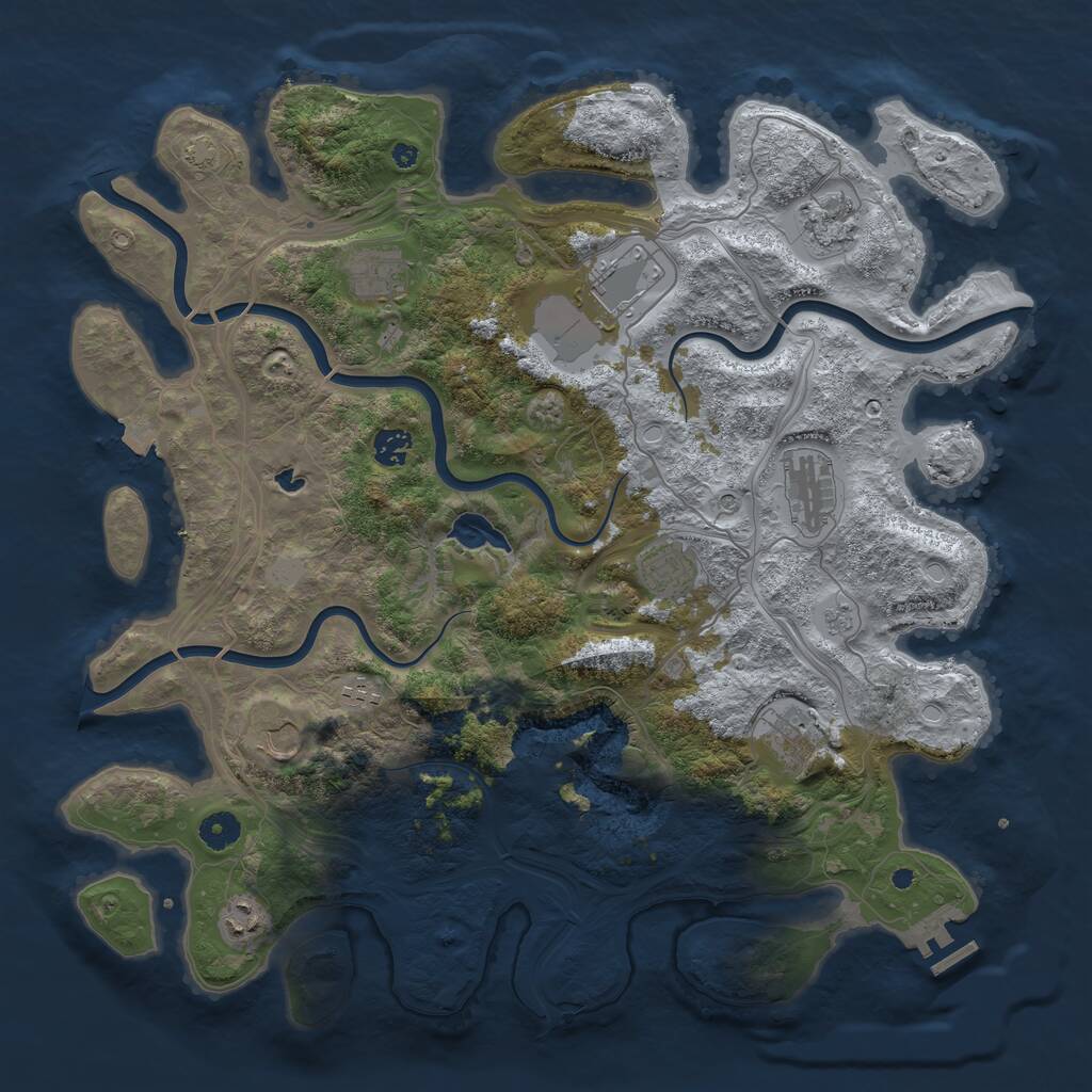 Rust Map: Procedural Map, Size: 4250, Seed: 756704939, 15 Monuments
