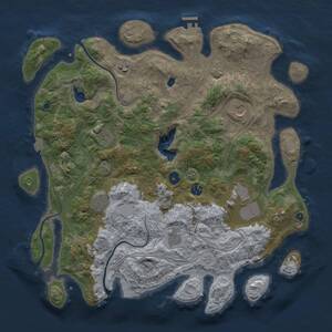 Thumbnail Rust Map: Procedural Map, Size: 4250, Seed: 195767022, 13 Monuments