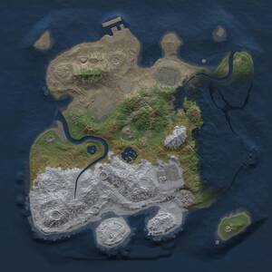 Thumbnail Rust Map: Procedural Map, Size: 2800, Seed: 2118935881, 10 Monuments