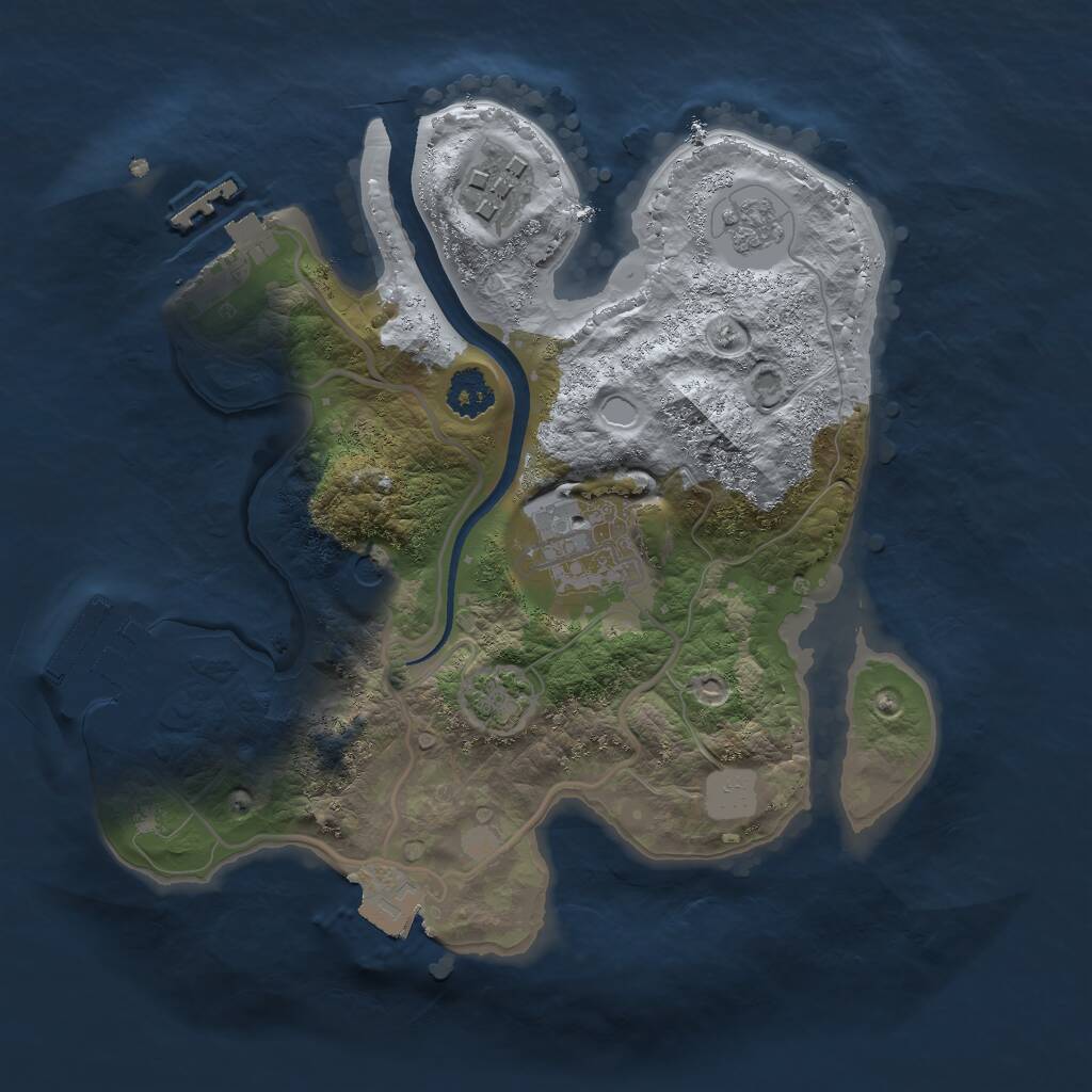 Rust Map: Procedural Map, Size: 2300, Seed: 129423426, 8 Monuments