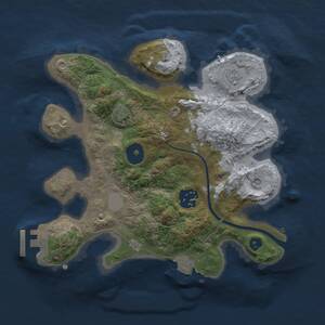 Thumbnail Rust Map: Procedural Map, Size: 2502, Seed: 123, 6 Monuments