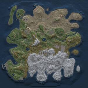 Thumbnail Rust Map: Procedural Map, Size: 3750, Seed: 324613069, 15 Monuments