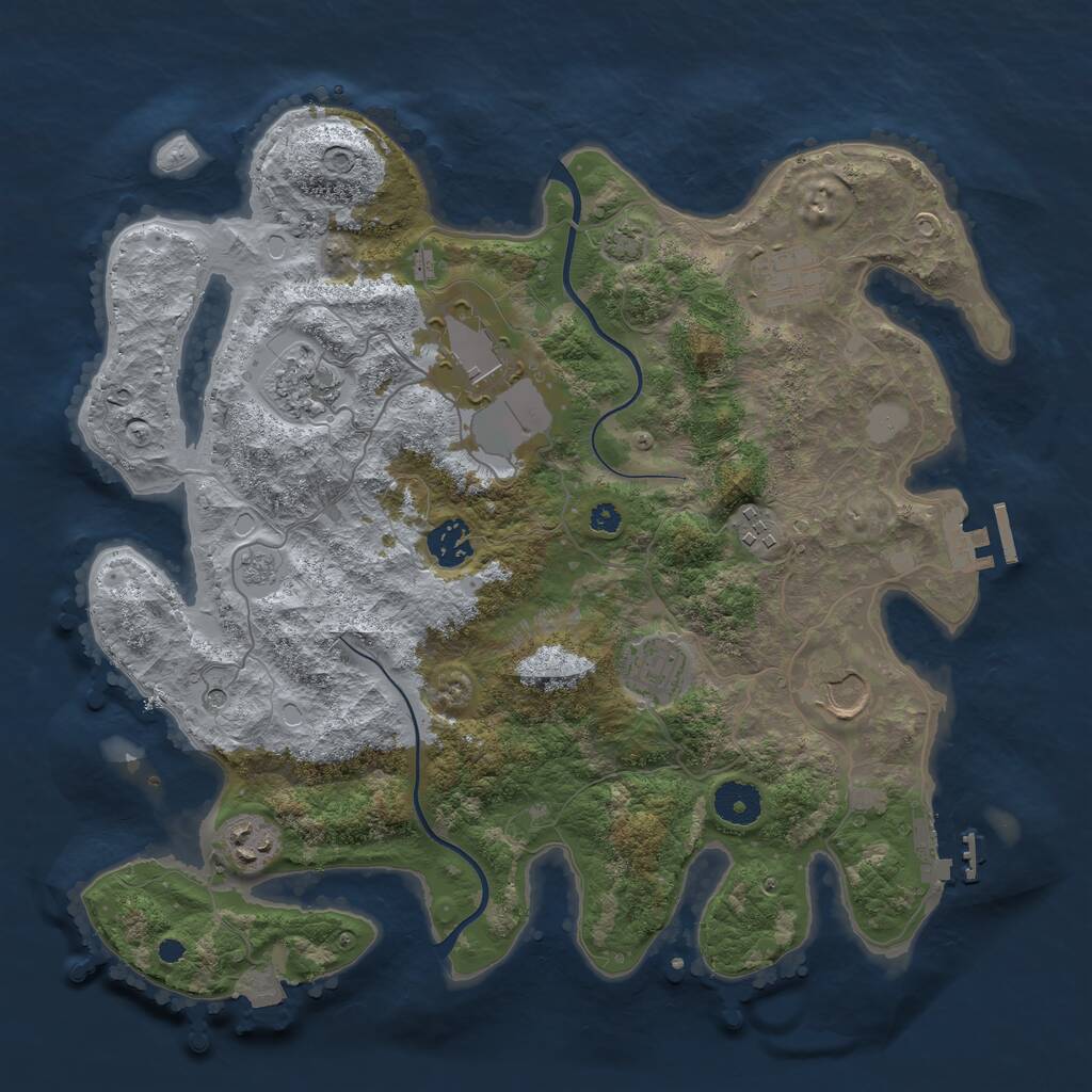 Rust Map: Procedural Map, Size: 3600, Seed: 759, 14 Monuments