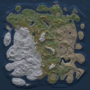 Thumbnail Rust Map: Procedural Map, Size: 4500, Seed: 387218193, 15 Monuments
