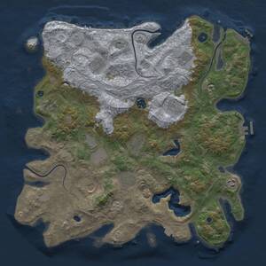 Thumbnail Rust Map: Procedural Map, Size: 4250, Seed: 21285, 17 Monuments