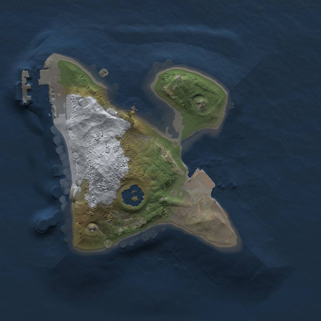 Rust Map: Procedural Map, Size: 1500, Seed: 1023349622, 2 Monuments