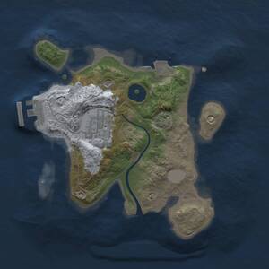 Thumbnail Rust Map: Procedural Map, Size: 2250, Seed: 1054955735, 5 Monuments