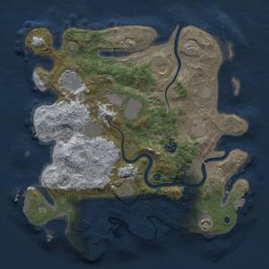 Thumbnail Rust Map: Procedural Map, Size: 3500, Seed: 59790890, 15 Monuments