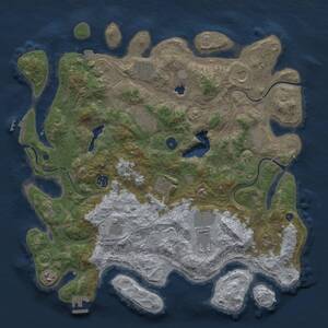 Thumbnail Rust Map: Procedural Map, Size: 4250, Seed: 1352740101, 16 Monuments