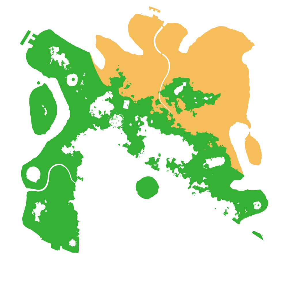 Biome Rust Map: Procedural Map, Size: 3700, Seed: 1234202599