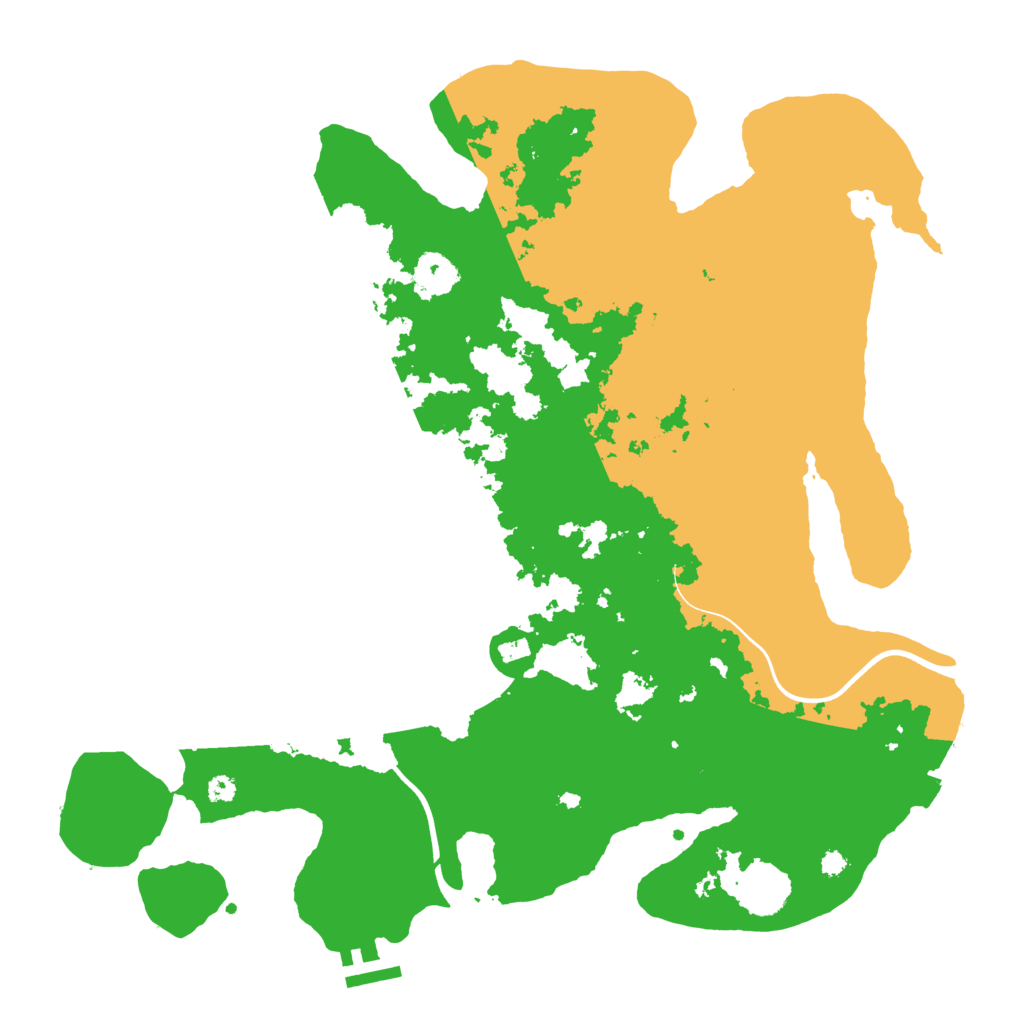 Biome Rust Map: Procedural Map, Size: 3700, Seed: 611865318