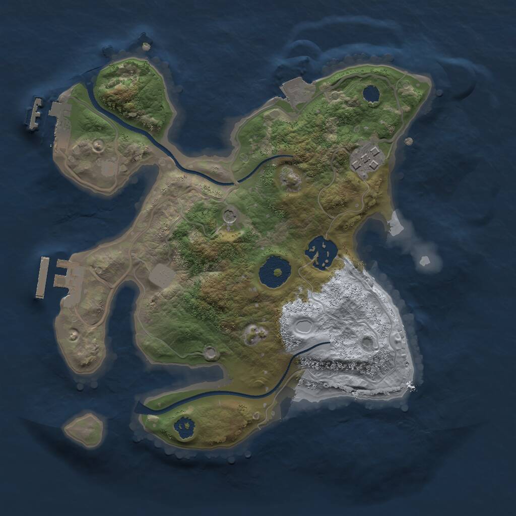 Rust Map: Procedural Map, Size: 2500, Seed: 1731497173, 6 Monuments