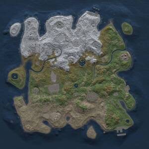 Thumbnail Rust Map: Procedural Map, Size: 3500, Seed: 1187275491, 12 Monuments