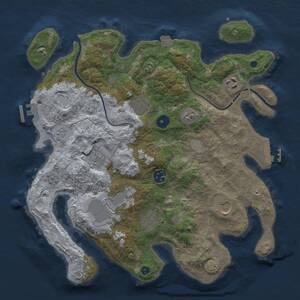 Thumbnail Rust Map: Procedural Map, Size: 3500, Seed: 697214913, 14 Monuments
