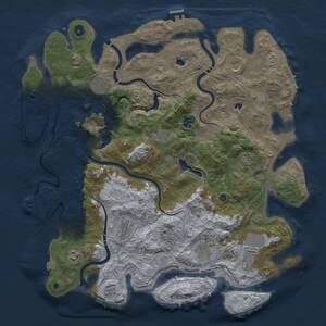 Thumbnail Rust Map: Procedural Map, Size: 4500, Seed: 39057454, 16 Monuments