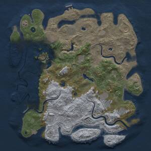 Thumbnail Rust Map: Procedural Map, Size: 4500, Seed: 39057454, 17 Monuments
